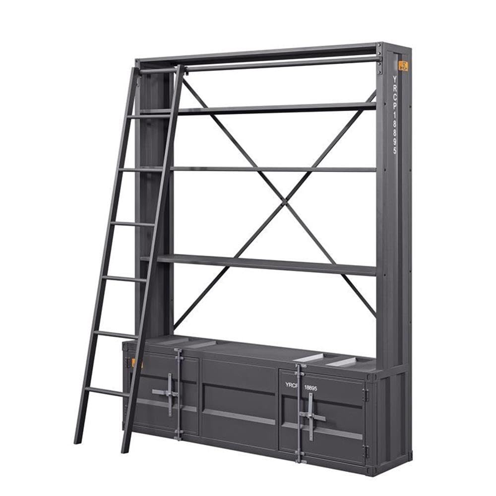 Acme Cargo Bookshelf & Ladder (TV Stand) in Gunmetal