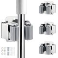 Jamend Clxp 3Pcs Broom And Mop Holder, Heavy Duty Garden Tool Organizer Rack Rake And Shovel Handle, Stainless Steel Mop Hanger.