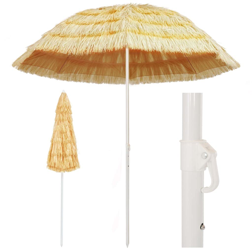 Beach Umbrella Natural 94.5&quot; Hawaii Style