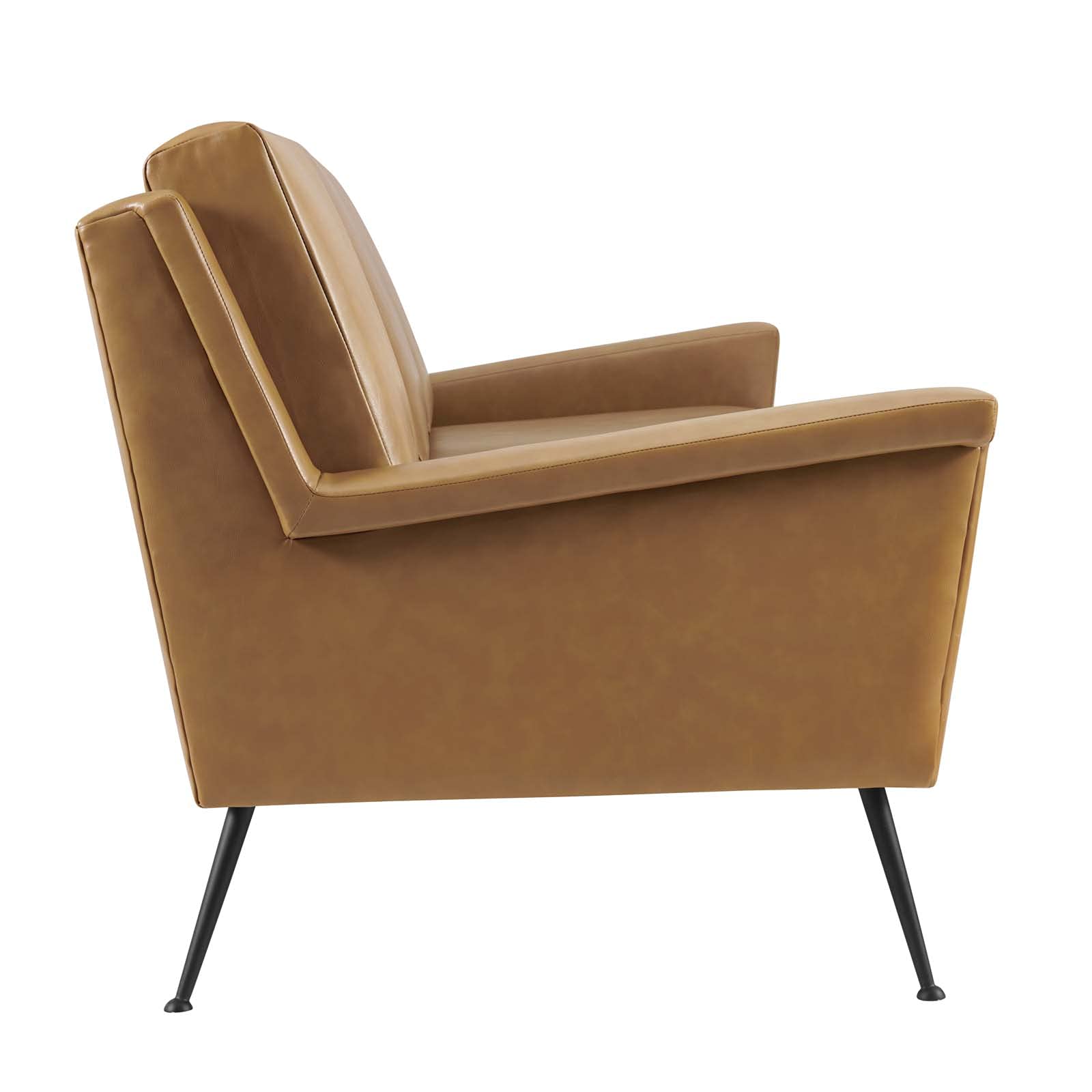 Modway Chesapeake Vegan Leather, Sofa, Black Tan