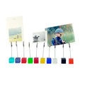 10 Pcs Cube Base Picture Holders With Clip, Cute Polaroid Desktop Photo Paper Clip Stand For Paper Name Place Card Postcard Memo