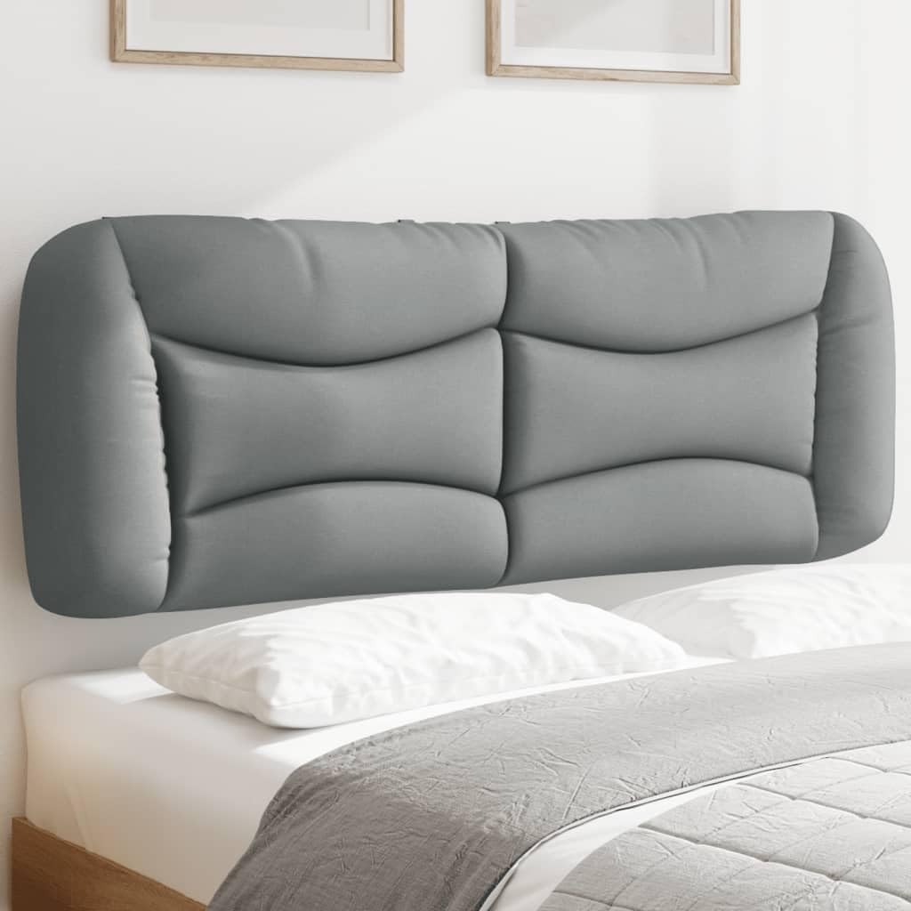 vidaXL Upholstered Headboard Cushion - Light Gray Fabric, 53.9", Breathable, Comfortable PP Fiber Filling, Easy Wall Hanging, Stylish Bedroom Decor
