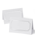 Gartner Studios Silver Foil Place Cards, Gray, 3.75    x 2.5   , Set of 50