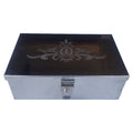 GvanyS Stainless Steel Storage Boxes, 8 Cash Peti, Pooja Peti, Organizer, Vanity Box, Safe Locker Box with Laser Print Design