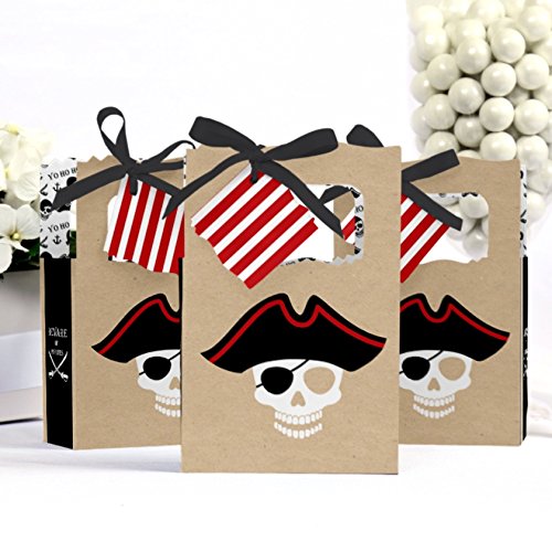 Big Dot Of Happiness Beware Of Pirates - Pirate Birthday Party Favor Boxes - Set Of 12
