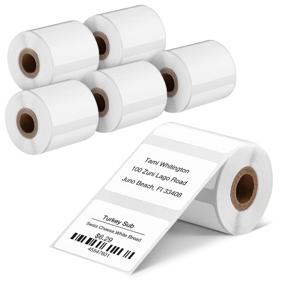 [6X230 Pcs] Phomemo Label Set, Adhesivethermal Paper, Premium Multipurpose Thermal Printer Label 230 Labels/Roll, 6 Rolls Set, C