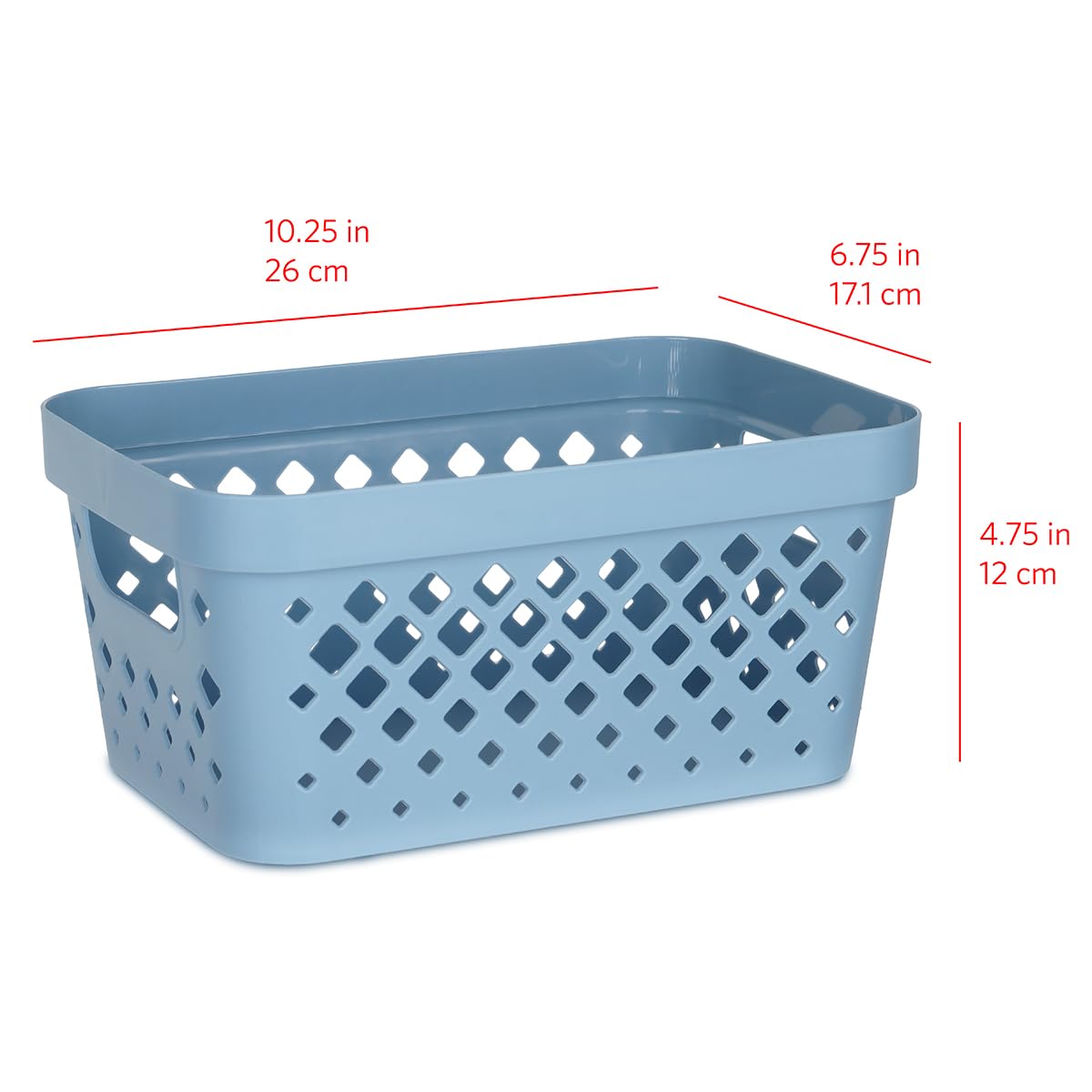 Glad Plastic Baskets For Organizing, Set Of 6 | Pantry Storage For Under Counter, Linen Closet, And Bathroom | Nesting Shelf Bin