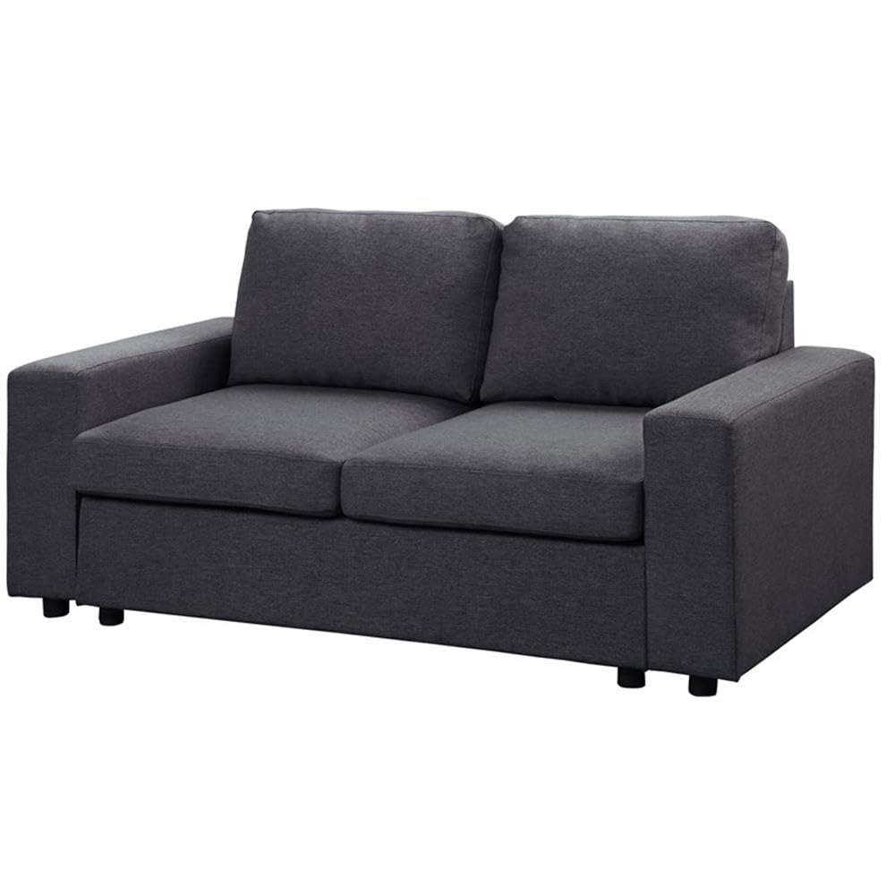 Lilola Home Winter Loveseat in Dark Gray Linen