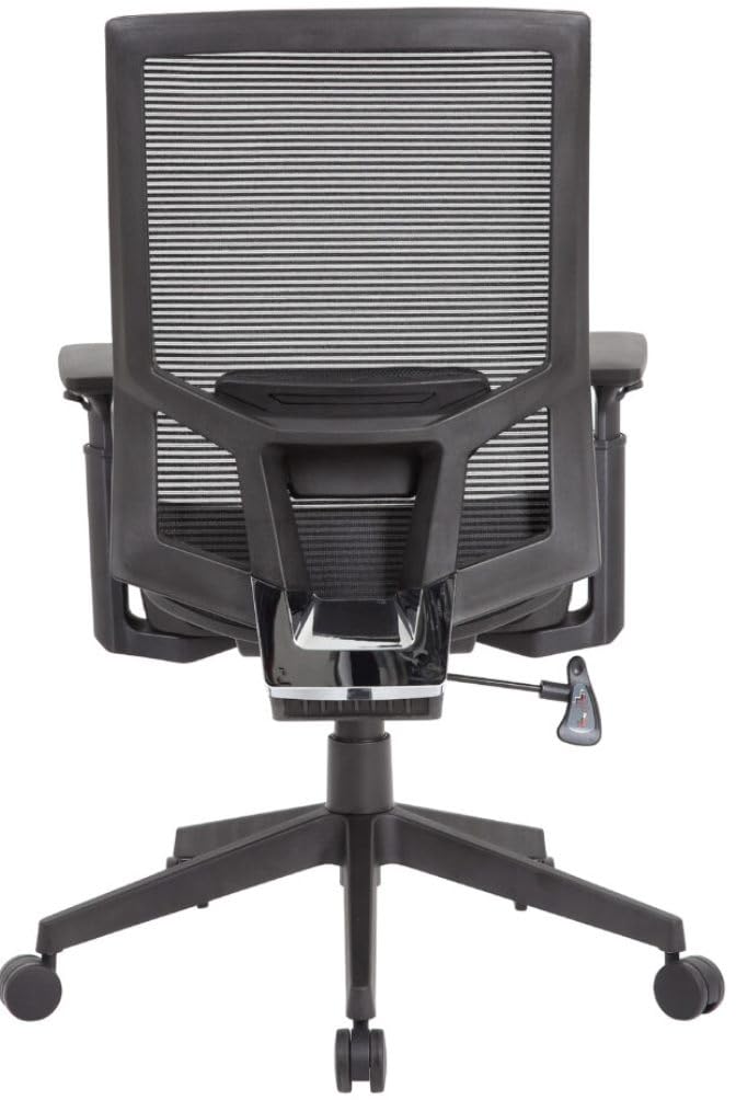 Boss Office Mesh Back Fabric Task Chair With Adjustable Arm In Black