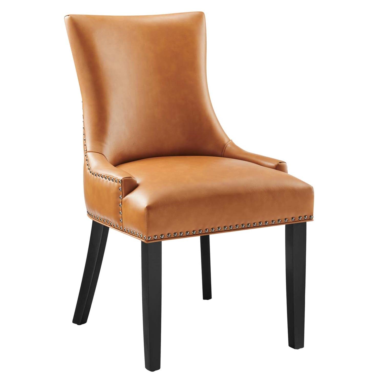 Modway Marquis Vegan Leather Dining Chair In Tan