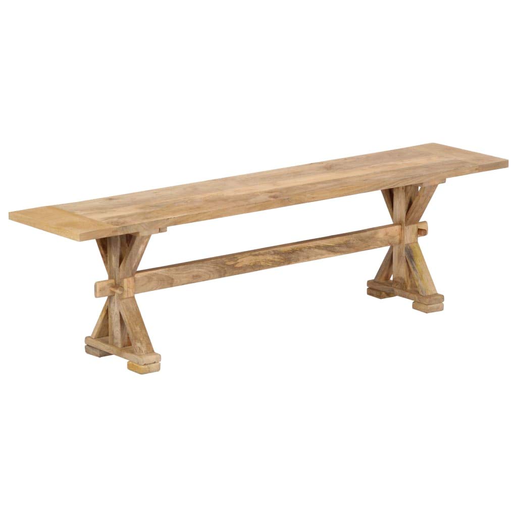 vidaXL Hall Bench 63&quot;x13.8&quot;x17.7&quot; Solid Mango Wood