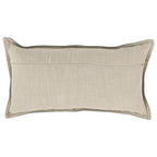 Kosas Home Cheyenne 14X26 Transitional Leather Throw Pillow In Nightfall Green