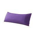 Whatsbedding Body Pillow Cover Cotton Fabric, Long Pillow Case Breathable & Skin-Friendly, Envelope Closure - Purple (21X54 Inch