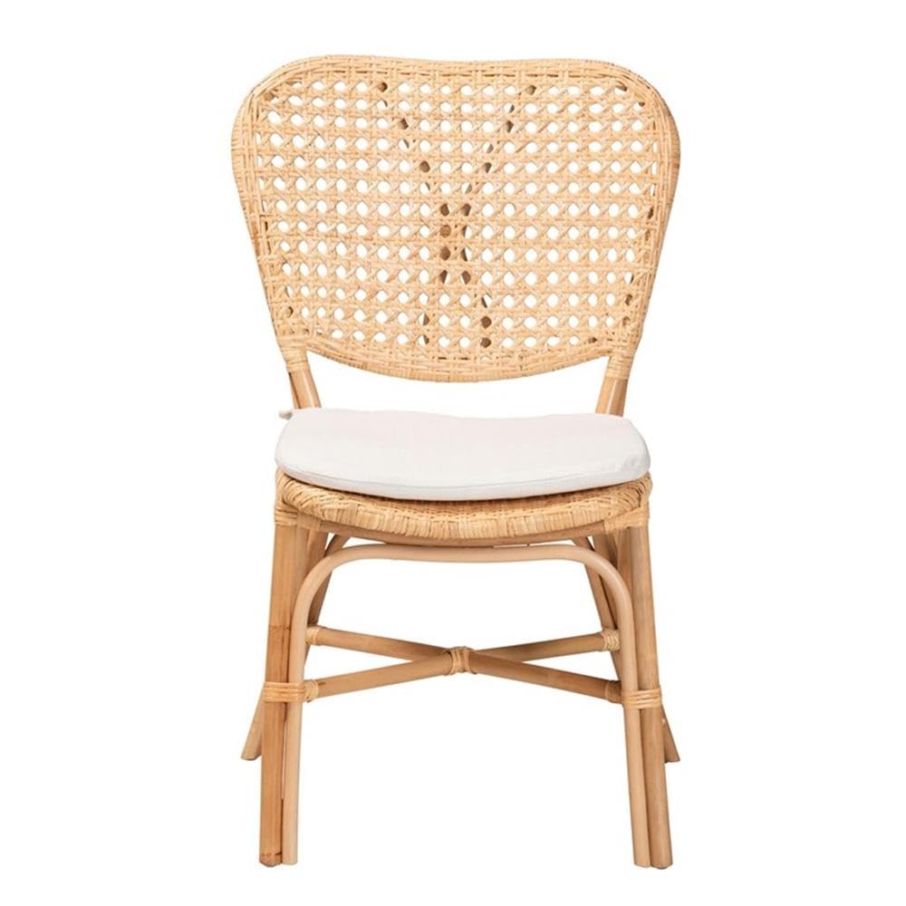 Baxton Studio Nadira Modern Brown Finished Rattan Dining Chair
