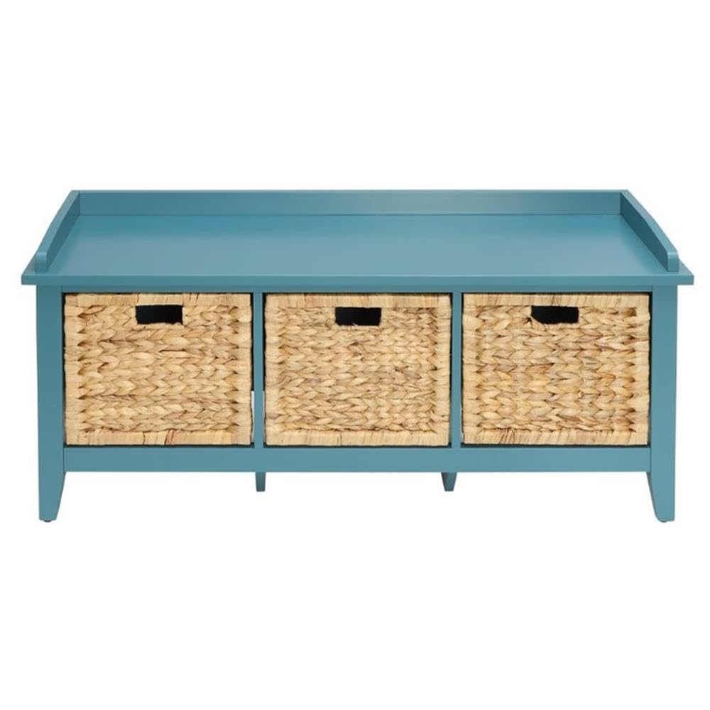 Acme Flavius Storage Bench in Teal