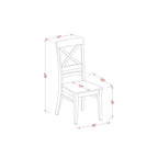East West Furniture Amqu5-Bch-W 5 Piece Dining Table Set For 4 Includes A Round Kitchen Table With Pedestal And 4 Kitchen Dining Chairs, 36X36 Inch, Black & Cherry