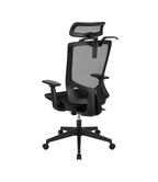 Flash Furniture Layla Ergonomic Mesh Office Chair With Synchro-Tilt, Pivot Adjustable Headrest, Lumbar Support, Coat Hanger And Adjustable Arms In Black