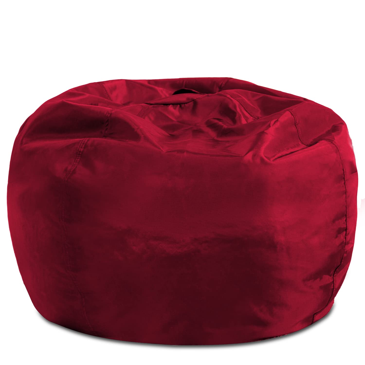 Posh Creations Bean Bag Chair Round Structured Seat for Toddlers and Kids, Comfy Chair for Gaming, Reading, and Watching TV, 100