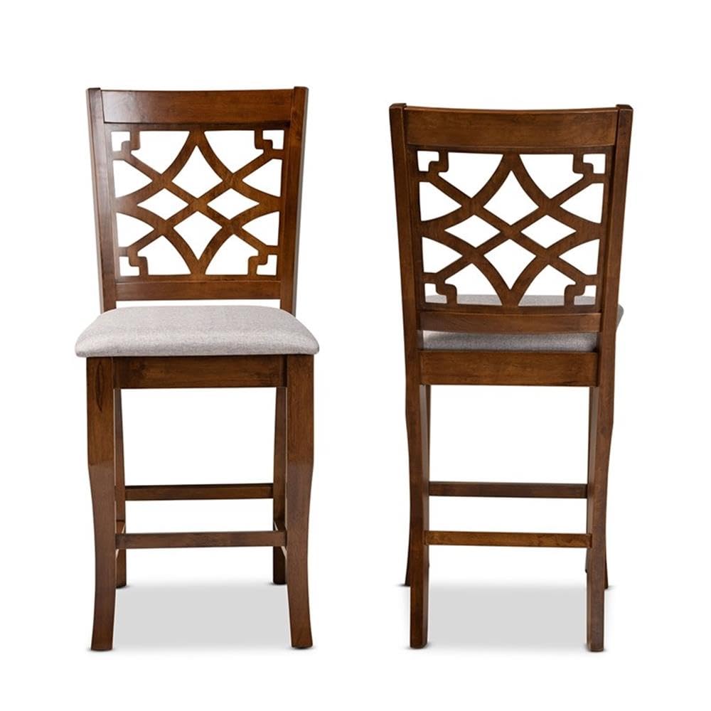 Baxton Studio Howell 2-Piece Counter Stool Set - Thumbnail 4
