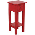 Sunset Trading Shabby Chic Cottage Table  Small One Drawer  Antique Red -Like New