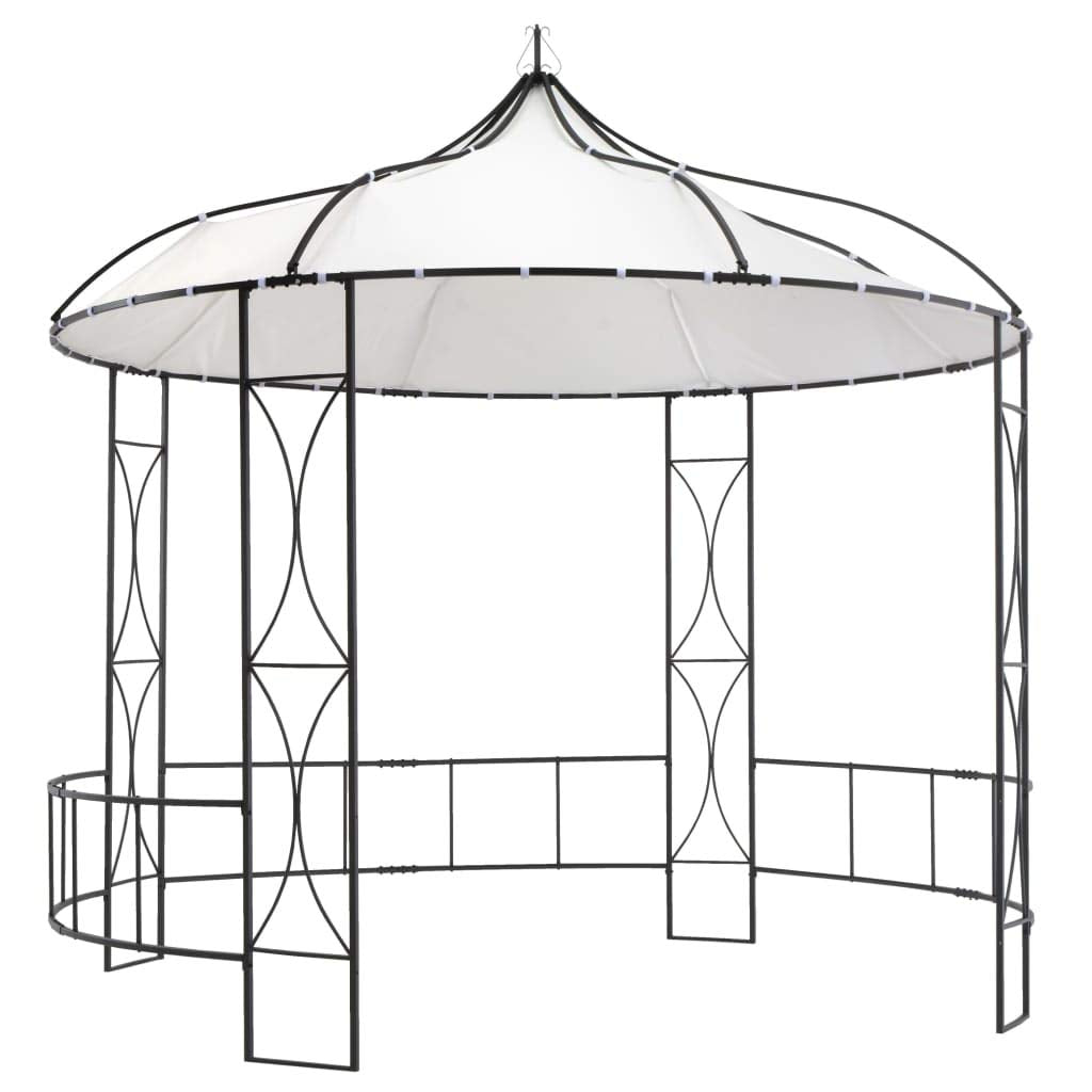 vidaXL Weather-Resistant Outdoor Gazebo 118.1&quot;x114.2&quot; - UV and Water-Resistant, with Elegant Decorative Details - Perfect for Parties, Gatherings, and Picnics