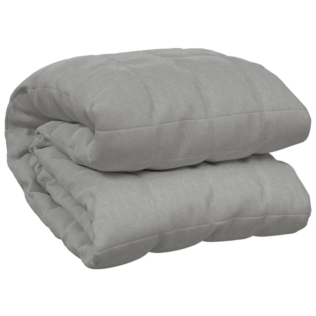 'Vidaxl King Size Grey Cotton Weighted Blanket 11Kg - Breathable Fabric, Hypoallergenic Filling, Even Weight Distribution