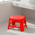 Nilkamal Plastic Stool For Living Room | 3 Year Warranty | For Home, Living Room, Outdoor | Bright Red Colour | Stl05