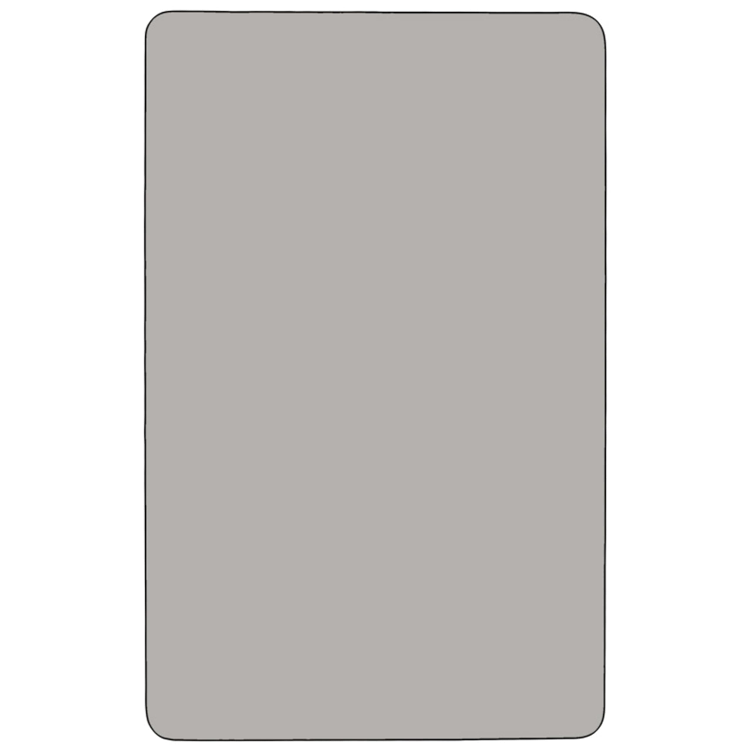 Flash Furniture Wren Mobile 30''W x 60''L Rectangular Grey HP Laminate Activity Table - Standard Height Adjustable Legs