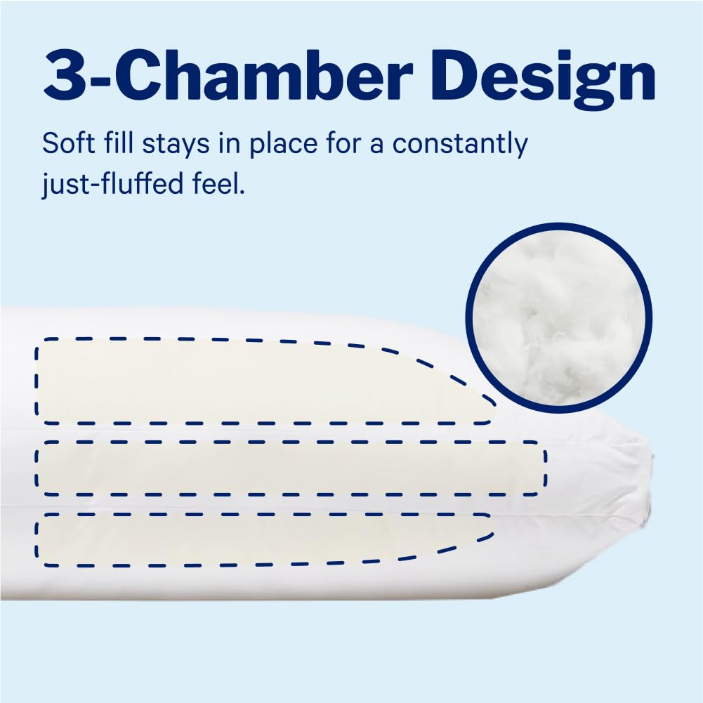 Casper Essential Pillow For Sleeping, King, White, Two Pack