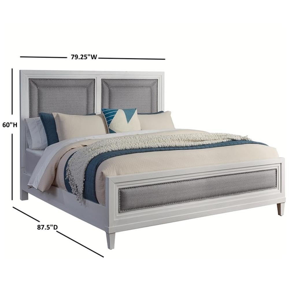 American Woodcrafters Dunescape King Upholstered Bed - Thumbnail 4