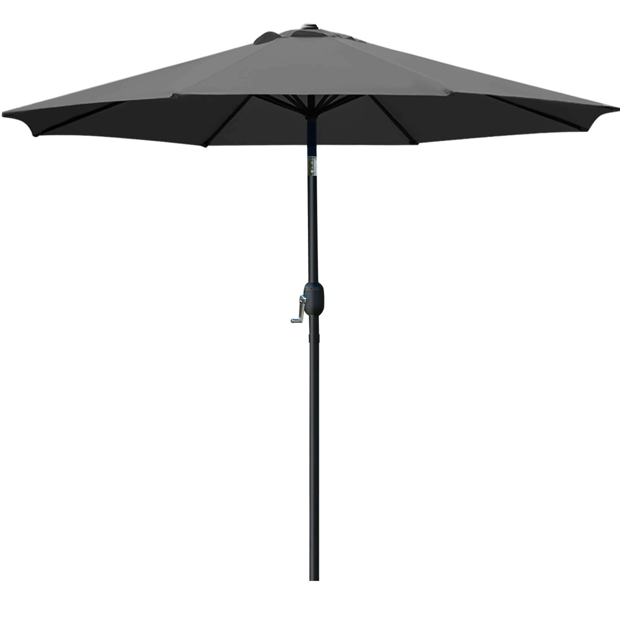 Sunnyglade 9' Patio Umbrella Outdoor Table Umbrella With 8 Sturdy Ribs (Grey)
