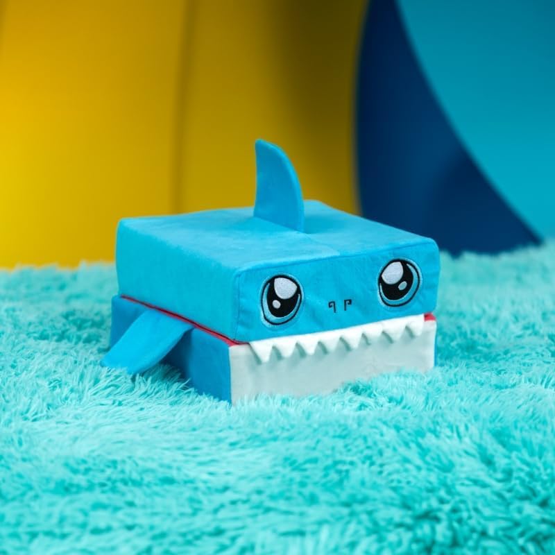 Pillow Cube Kid Cube - Toddler Pillow, Animal Pillows For Kids, Plush Pillows For Sleeping, Plushies, Memory Foam - Finn, Shark
