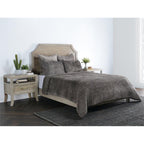 Kosas Home Dimitry 96x108 Rayon Velvet and Cotton Sateen King Quilt in Brown