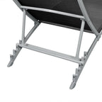 vidaXL Sun Lounger Steel and Textilene Black
