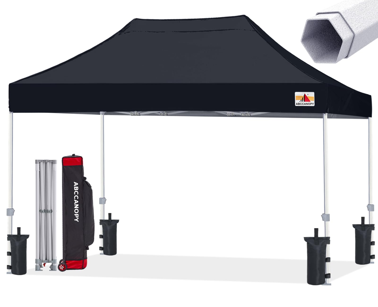 Abccanopy Commercial Pop Up Canopy Tent 10X15 Premium-Series, Black