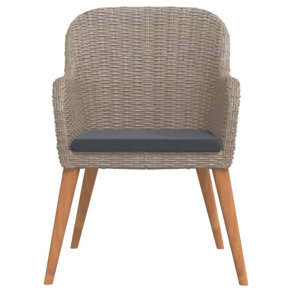 vidaXL Patio Dining Set 5 Piece with Cushions Garden Outdoor Lawn Yard Terrace Balcony Table and Chair Seat Seating Furniture Brown