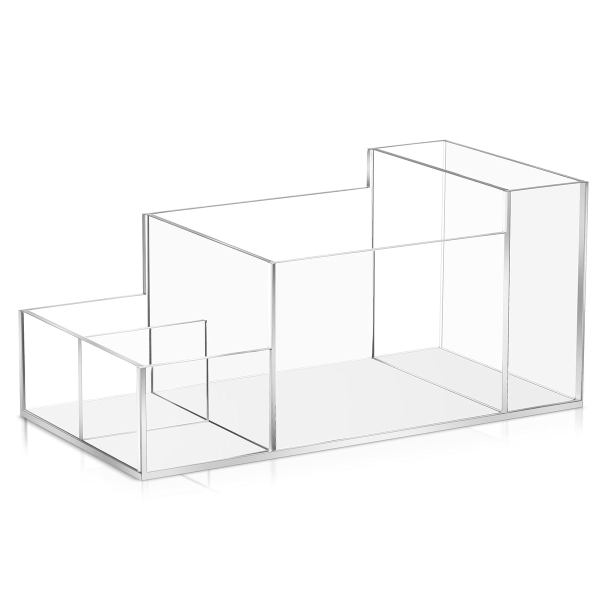 Mifoci Acrylic Bar Caddy with 5 Compartments Bar Station Caddy Napkin Holder Organizer for Cafe Home Office Kitchen Countertop S