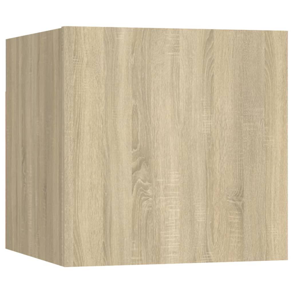 vidaXL Wall Mounted TV Cabinet Sonoma Oak 12"x11.8"x11.8"