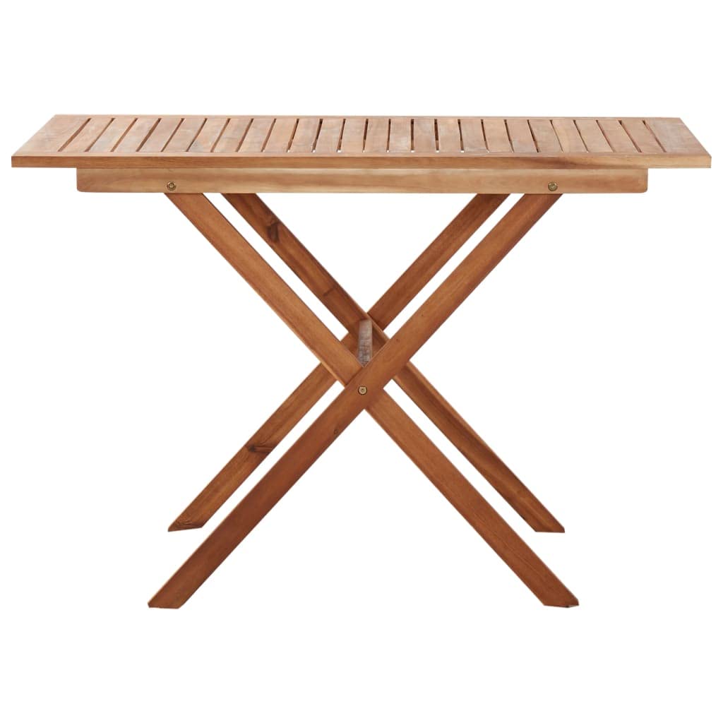 Patio Table 43.3&quot;x26.4&quot;x29.1&quot; Solid Acacia Wood