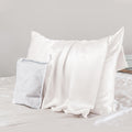 Promeed 100% Mulberry Silk Pillowcase King Size White, Grade 6A+ 23 Momme Silk Pillow Case For Sensitive Skin, Soft Anti Acne Pi
