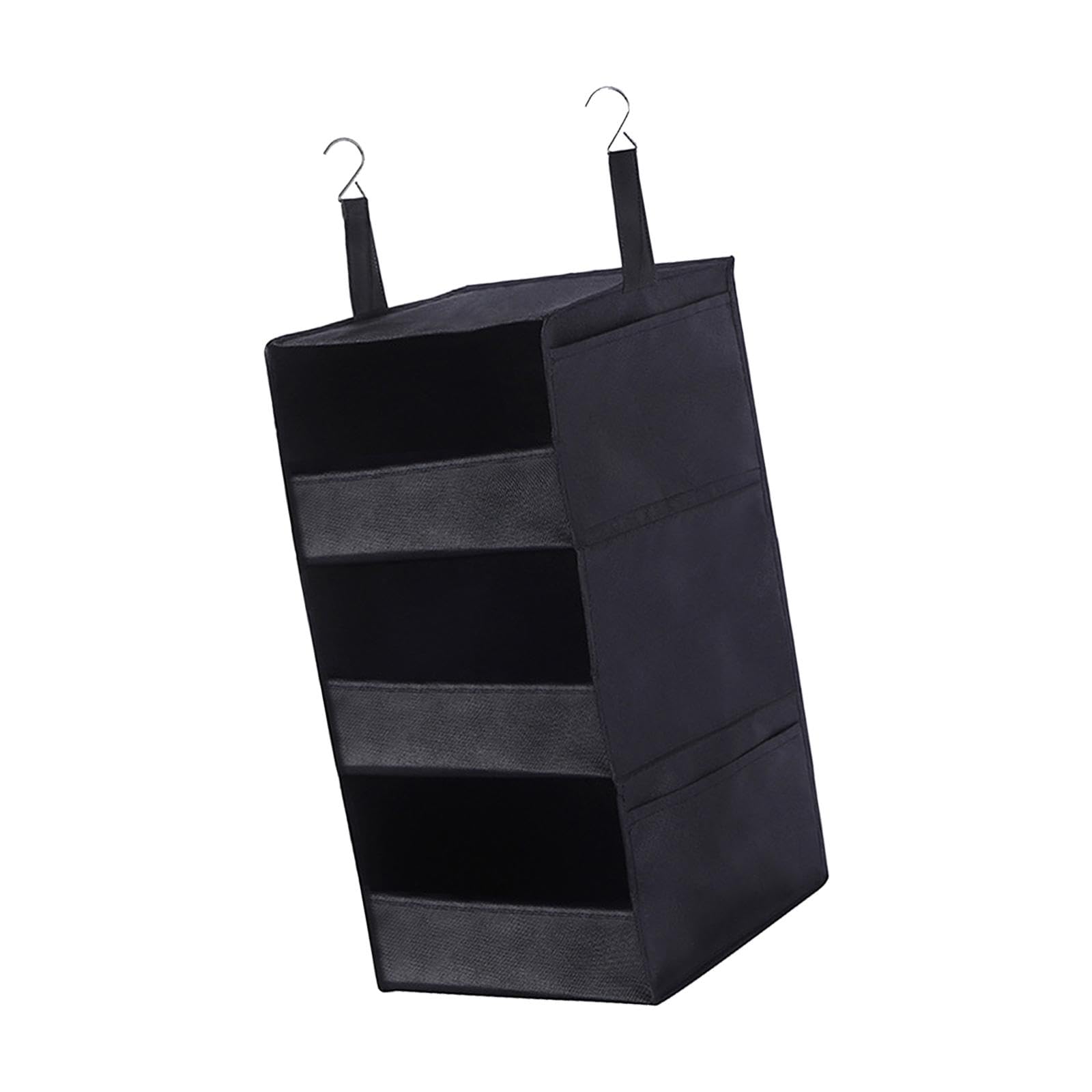 Calandis Hanging Closet Organizer With 3 Large Pockets For Sundries Plush Toy Clothes Black | Closet Organizers | Home Organizat