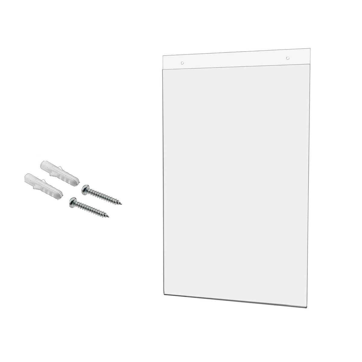 10 Pack Wall Sign Holder 11' X 17' Ad Frame With Mounting Holes Portrait Graphic Display Frame Clear Acrylic Sleeve By Marketi