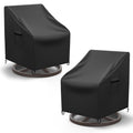 Mrrihand Patio Chair Covers, 2 Pack Outdoor Swivel Lounge Chair Cover, Heavy Duty Patio Rocking Chair Covers, Patio Furniture Covers Waterproof, 30' W×34' D×38.5' H, Black