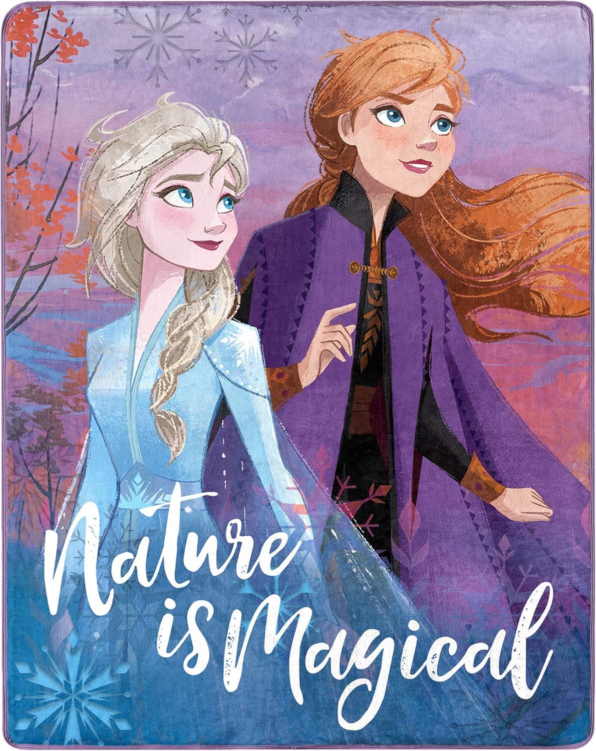 Frozen 2 Forever Elsa Anna Blanket Plush Silky Soft Throw 40' X 50'