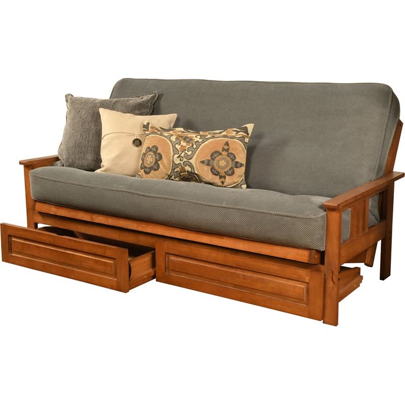 Kodiak Furniture Monterey Barbados Storage Sofa- Thunder Blue Fabric Mattress