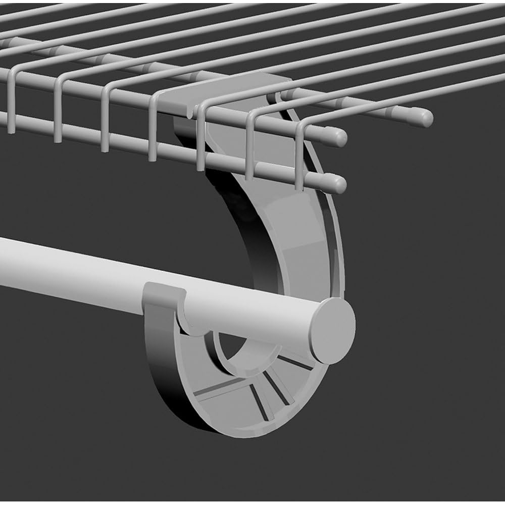 ClosetMaid 2057 4-Foot Hanging Bar for SuperSlide Shelves, White