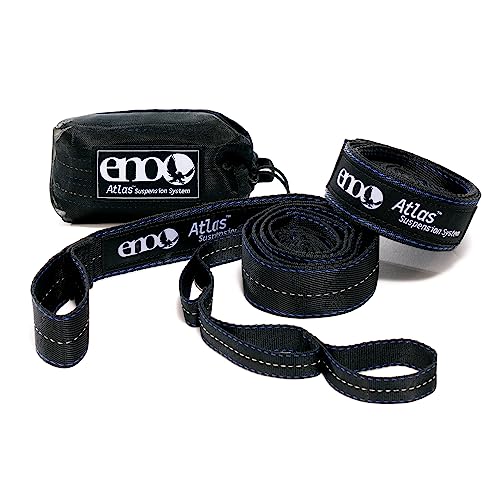 Eno Atlas Suspension System - Tree Strap For Hammock - Accessories For Camping, Hiking, And Backpacking - Black/Royal