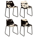 vidaXL 4X Dining Chairs Outdoor Patio Garden Backyard Poolside Dinner Party Chairs Collection Combined Modular Furnirure Genuine Goat Leather