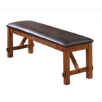 Acme Furniture 70004 Apollo Bench in Espresso PU & Walnut/Wood