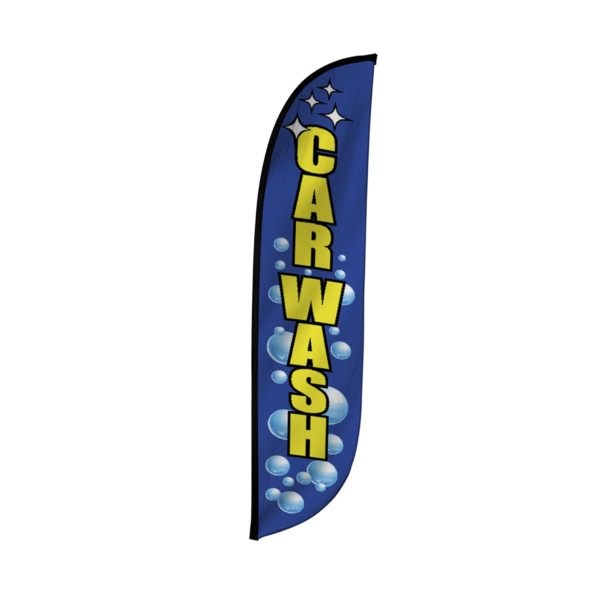 Lookourway Feather Flag - 12Ft Tall Advertising Flag Banner For Business And Events Promotion - Flag Only - Car Wash, Bubbles (1
